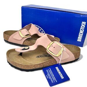 Birkenstock Gizeh Big Buckle Soft Pink Leather Women’s Sandals EU 38 Regular Fit